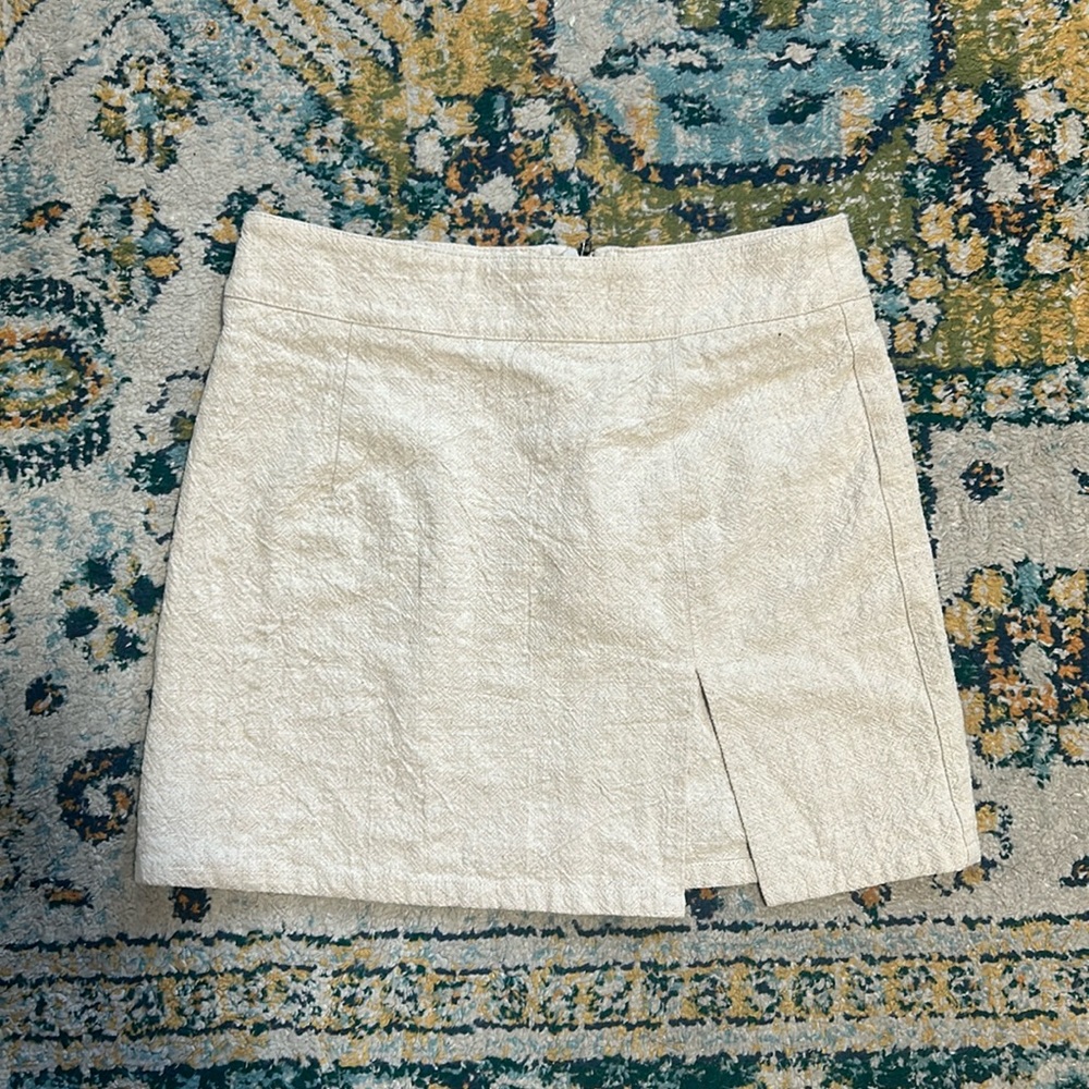 Princess Polly cream mini skirt